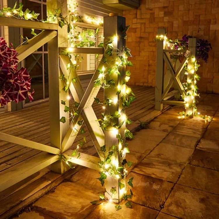 Luminous Elegance: 10-Foot Fairy Light & 7.5-Foot Artificial Leaves - Premium Quality for Indoor and Outdoor Décor - Perfect for Room, Party, and Beyond