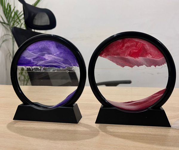 3d Moving Sand Mountain With Metal Stand – Showpiece – Home Decoration