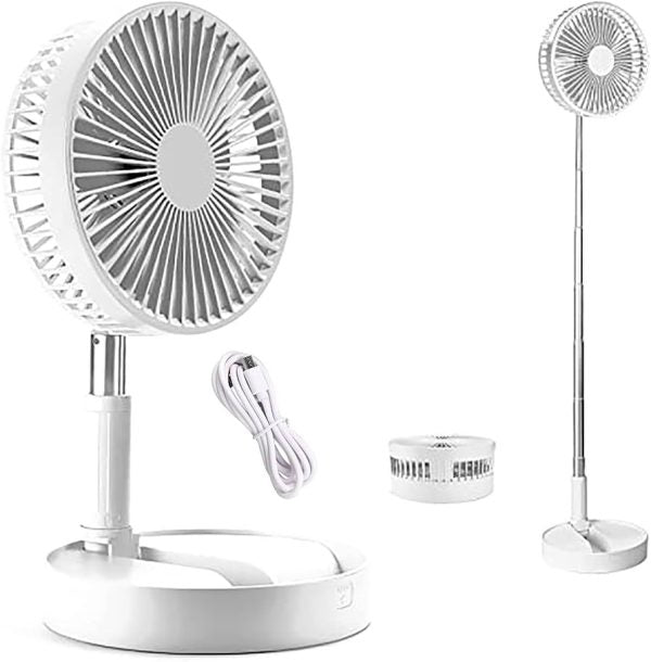 Telescopic Folding Fan Summer Silent Desktop Retractable Fan For Office Bedroom School Usb Ventilator