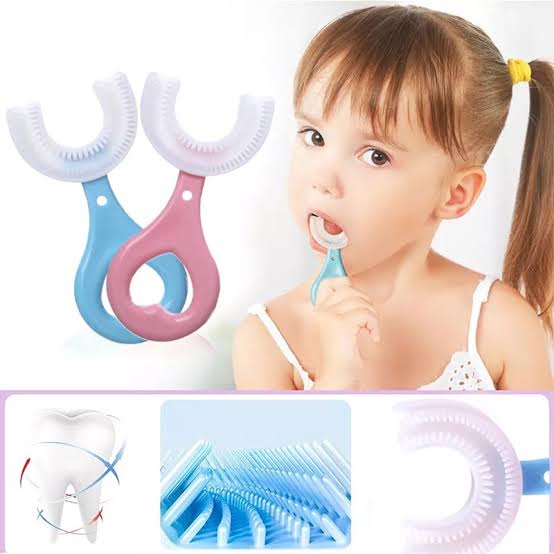 360 Degree U-shaped Baby Toothbrush Children Child Toothbrush Teethers Baby Brush Silicone Kids Teeth Oral Care Cleaning