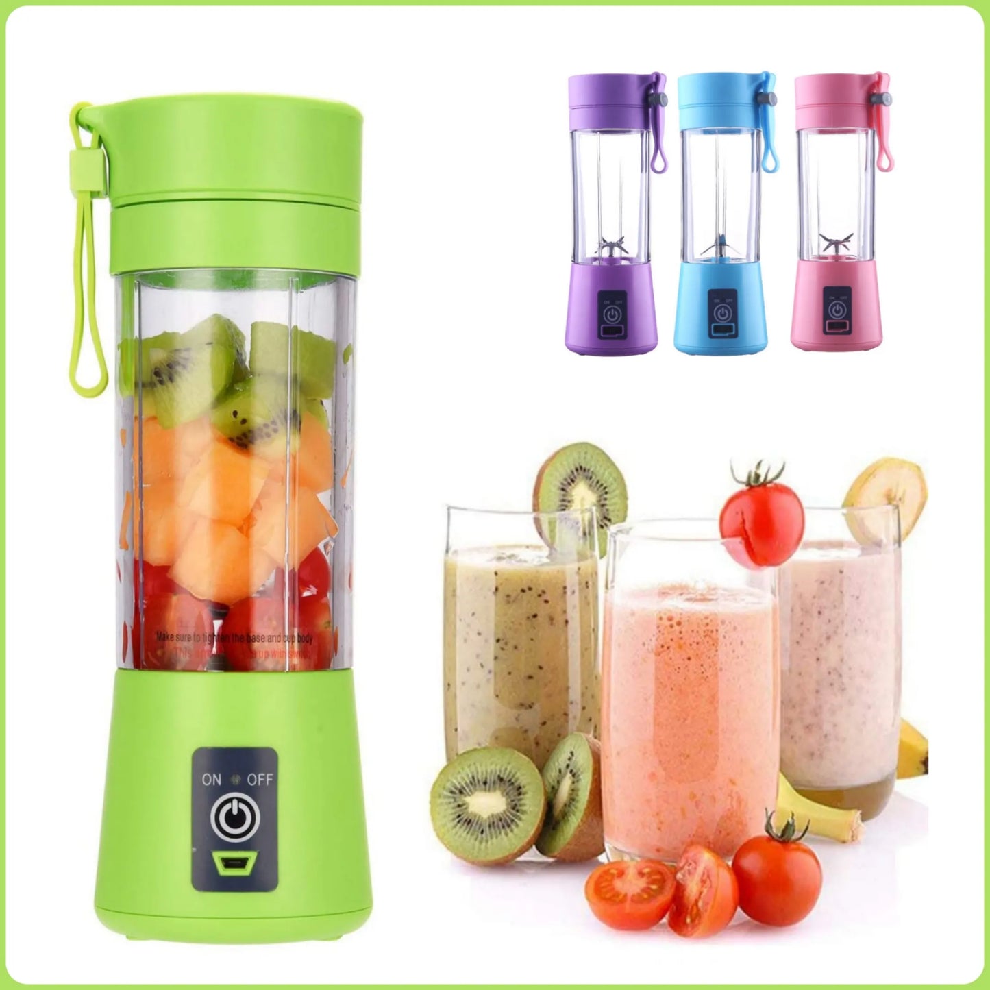Blades Electric Blender Mini Portable Juicer Usb Rechargeable