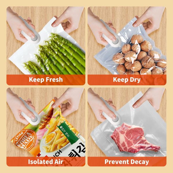 Heat Sealing Machine 2 In 1 Cutting And Sealer Usb Rechargeable Food Sealer Mini Sealer For Snack Storage Food Sealer For Chip Bags, Plastic Bags, Food Storage, Etc