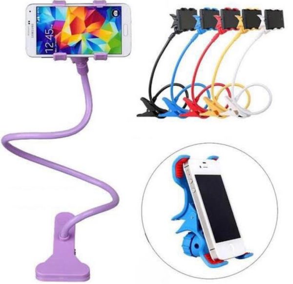 Mobile Phone Stand Holder Flexible And Power Full Grip – 360 Degree Rotating Mobile Stand Bedside Able Lazy Snake Mobile Phone Holder