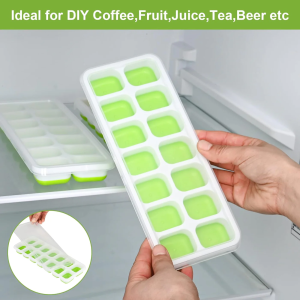 Silicone Ice Cube Trays With Lid